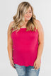 Crochet Strap Fuchsia Tank Top