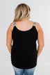Somewhere Waiting for Me Twist Tank Top- Black
