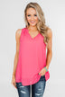 Summer Ready Sheer Pink Tank Top