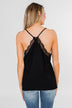 Comes Naturally Lace Racerback Cami- Black