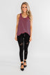 Striped Lace Racerback Tank Top- Neon Pink & Black