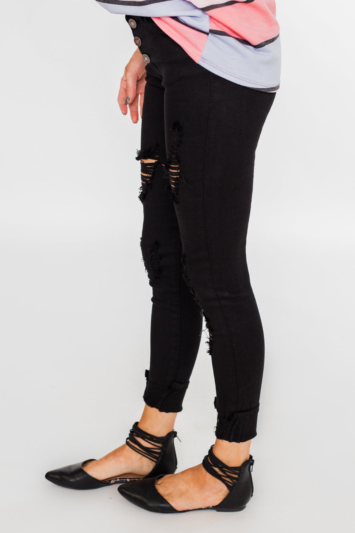 KanCan Distressed Skinny Jeans- Elsie Wash