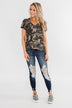 Discover Yourself Short Sleeve Top- Camo
