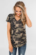 Discover Yourself Short Sleeve Top- Camo