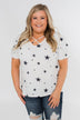 Shine On Criss-Cross Star Top- Ivory