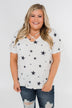 Shine On Criss-Cross Star Top- Ivory