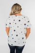 Shine On Criss-Cross Star Top- Ivory