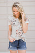 No Limits on Floral Striped Top