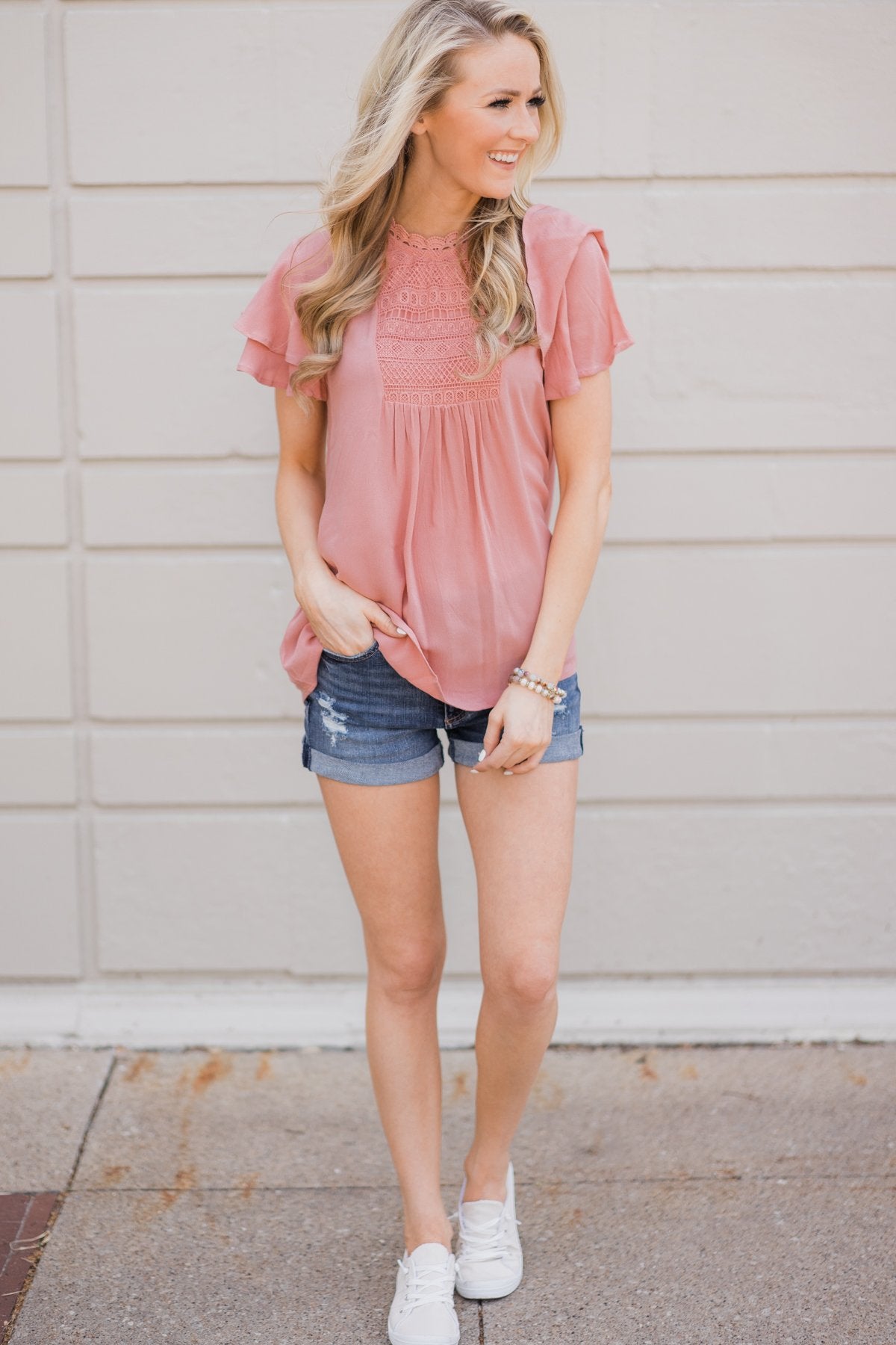 Sweet Summer Time Top- Dusty Rose