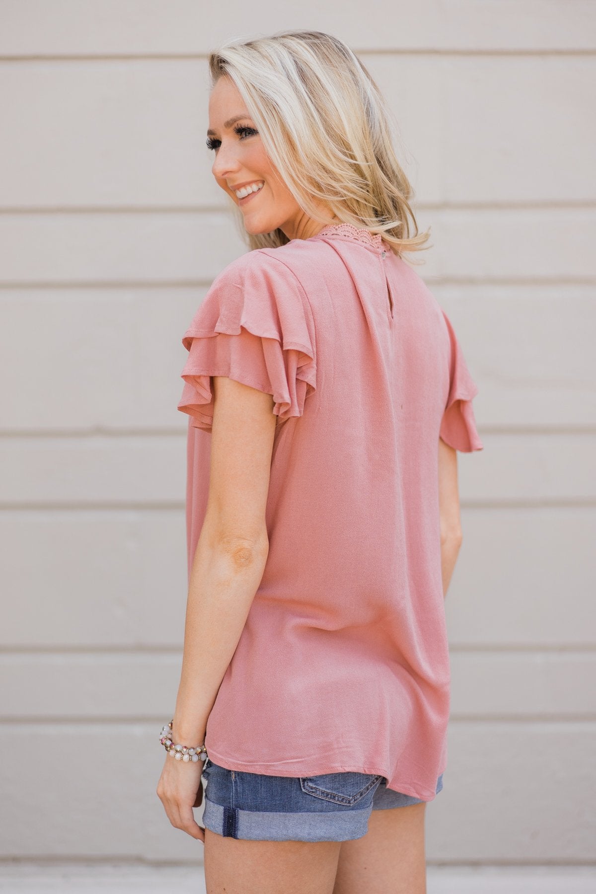 Sweet Summer Time Top- Dusty Rose