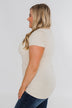 Meet Me Here Short Sleeve Top- Light Tan