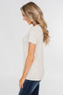 Meet Me Here Short Sleeve Top- Light Tan