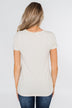 Meet Me Here Short Sleeve Top- Light Tan