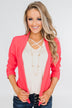 Keep It Professional Blazer- Neon Pink