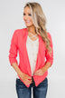 Keep It Professional Blazer- Neon Pink