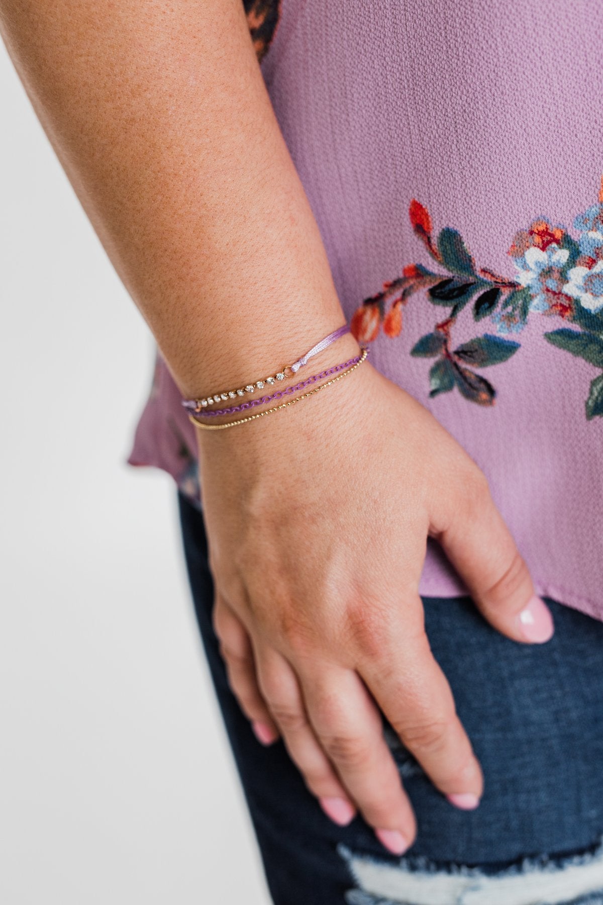 Trio Style Pack Bracelet- Purple