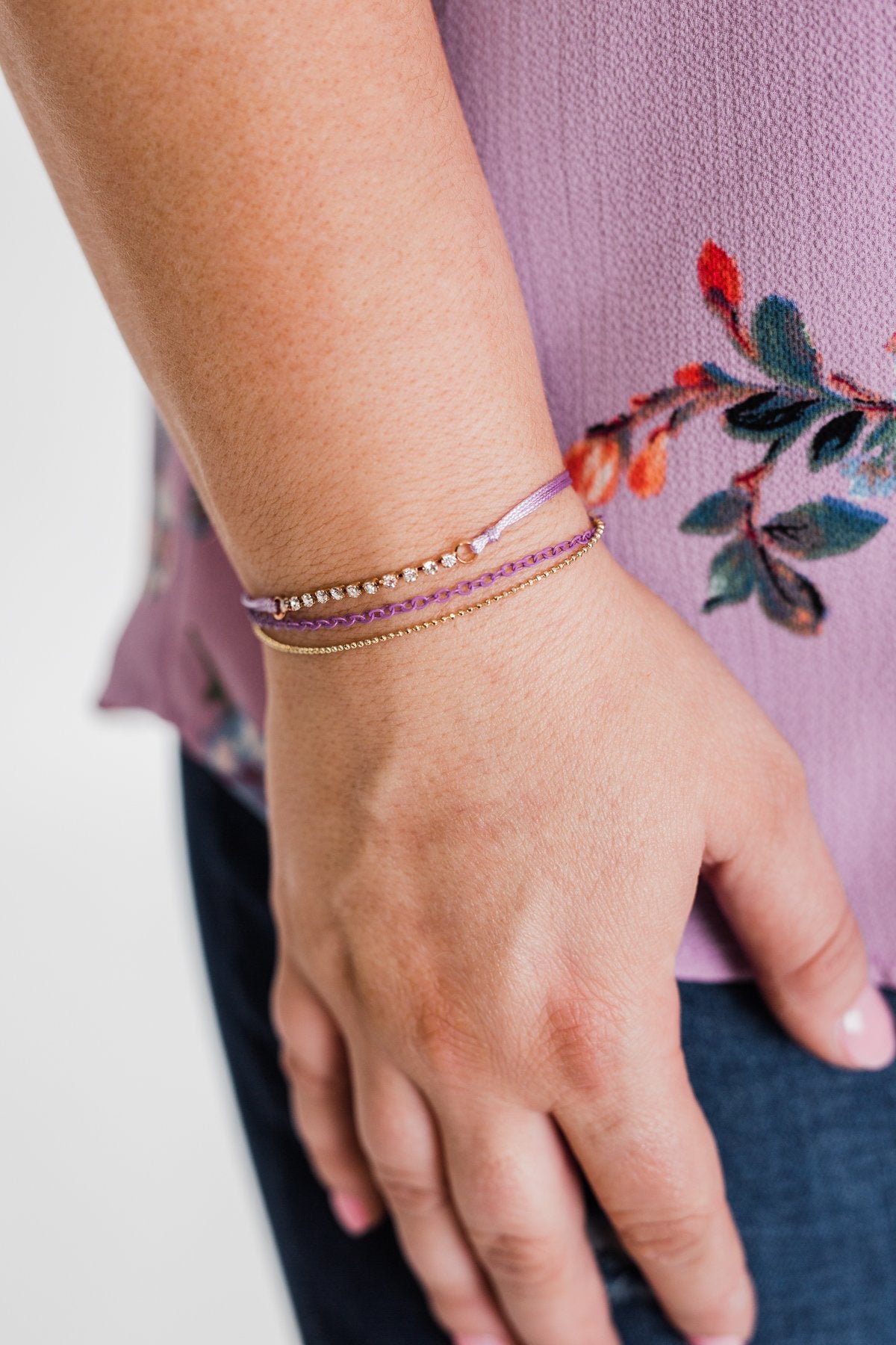 Trio Style Pack Bracelet- Purple