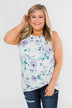 Midnight Expressions Floral Knot Tank Top - Ivory