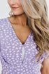Time To Celebrate Leopard Tie Dress- Lavender