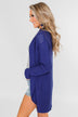 Knitted Drape Cardigan- Royal Blue