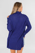Knitted Drape Cardigan- Royal Blue