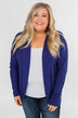 Knitted Drape Cardigan- Royal Blue
