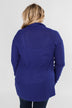 Knitted Drape Cardigan- Royal Blue