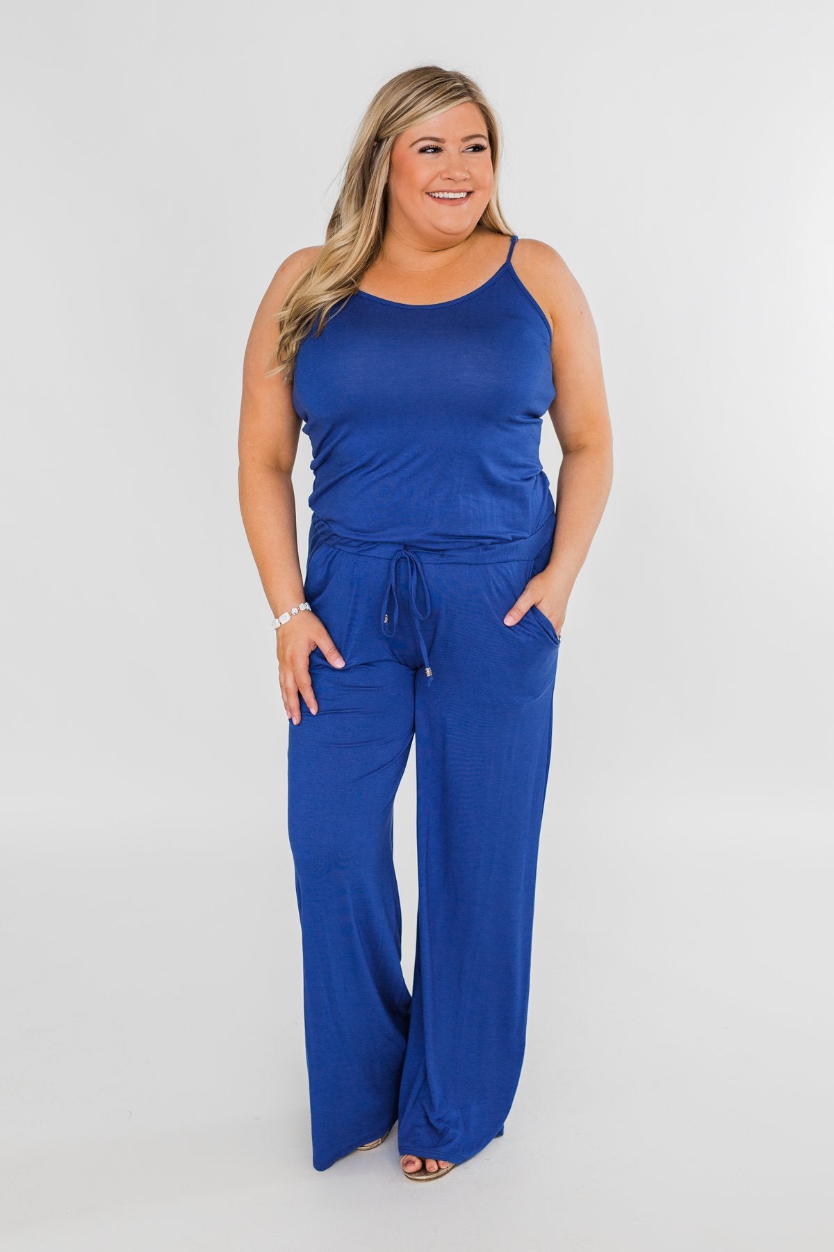 Drawstring Jumpsuit Royal Blue