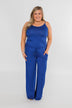 Drawstring Jumpsuit Royal Blue