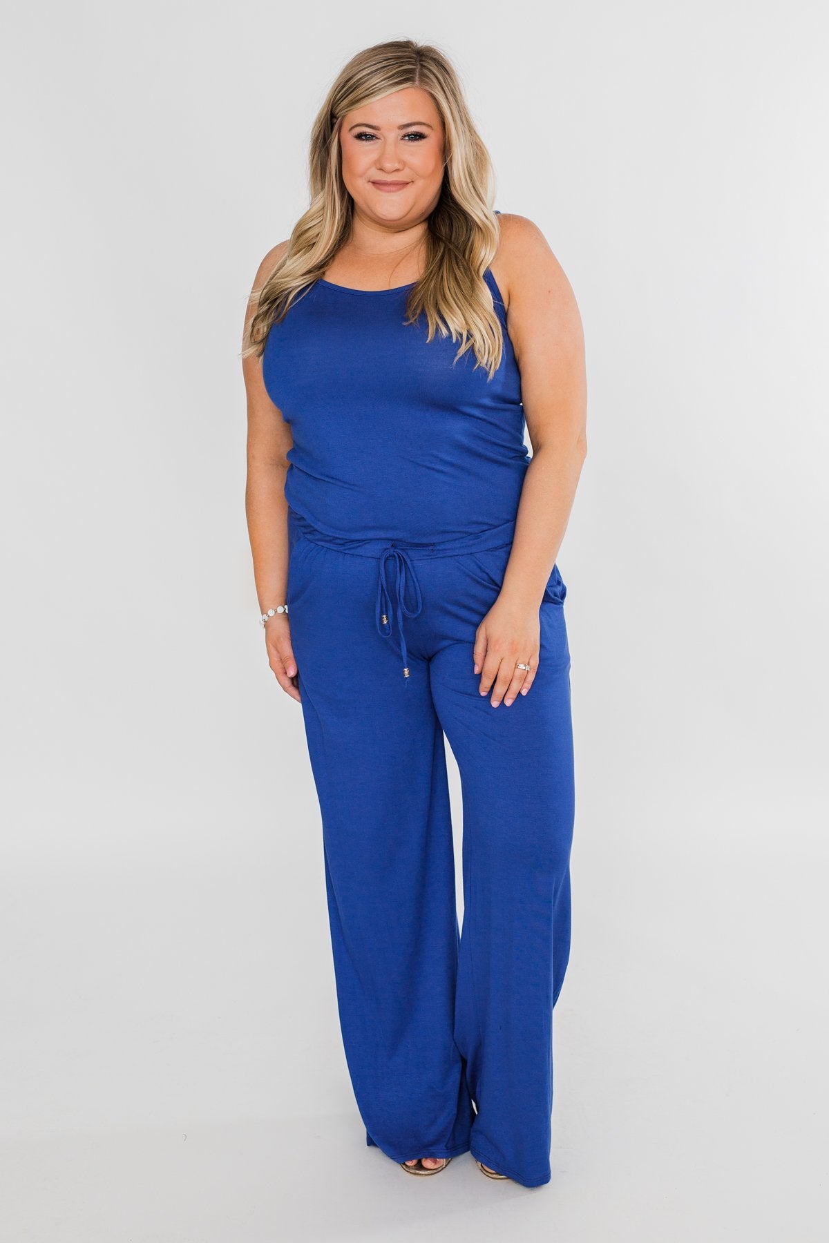 Drawstring Jumpsuit Royal Blue