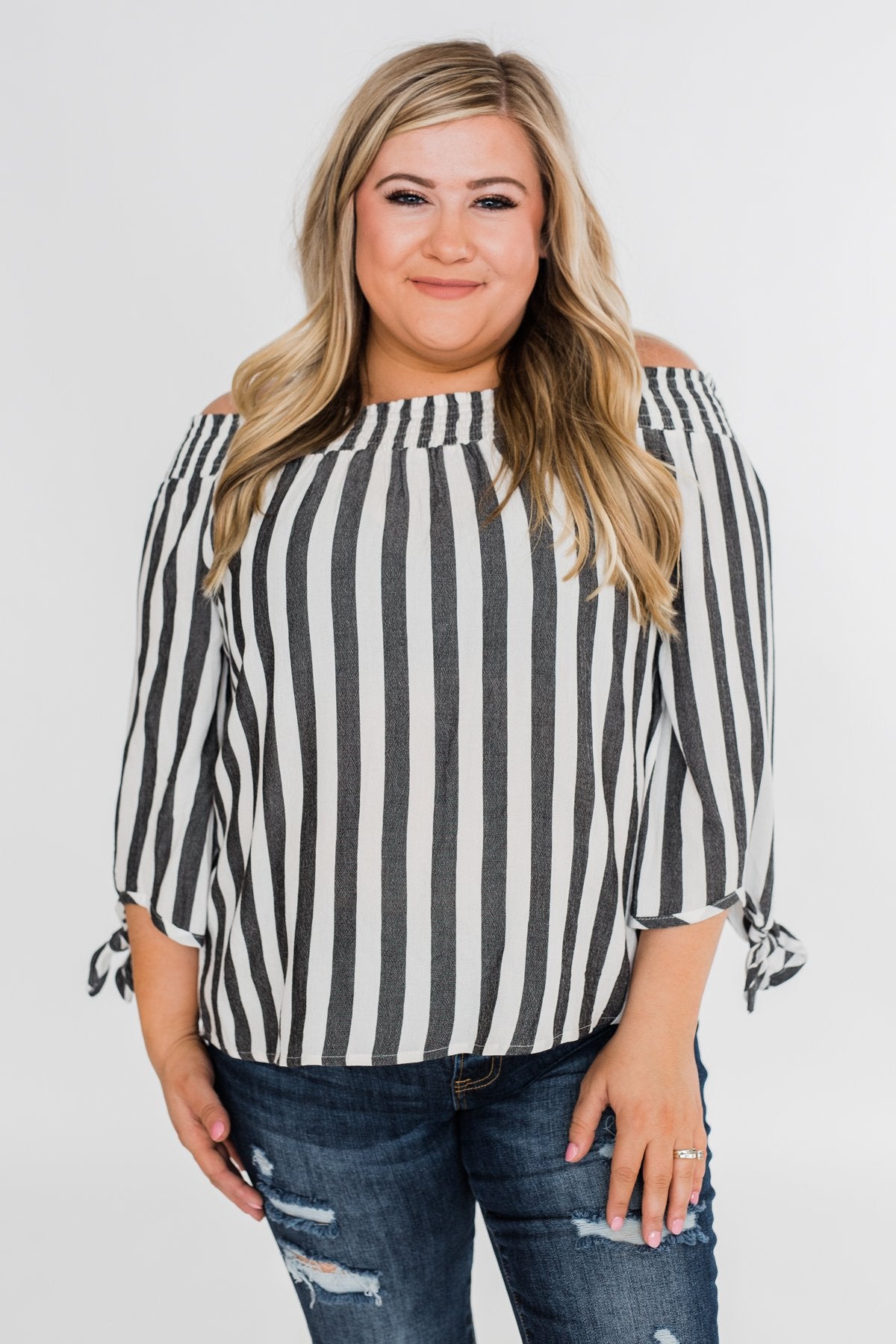 Summer On You Off the Shoulder Top- Black