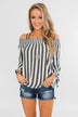 Summer On You Off the Shoulder Top- Black