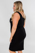 Make It Chic Fitted Dress- Solid Black