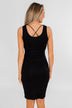 Make It Chic Fitted Dress- Solid Black