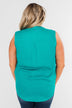 Anywhere With You Twist Tank Top- Turquoise