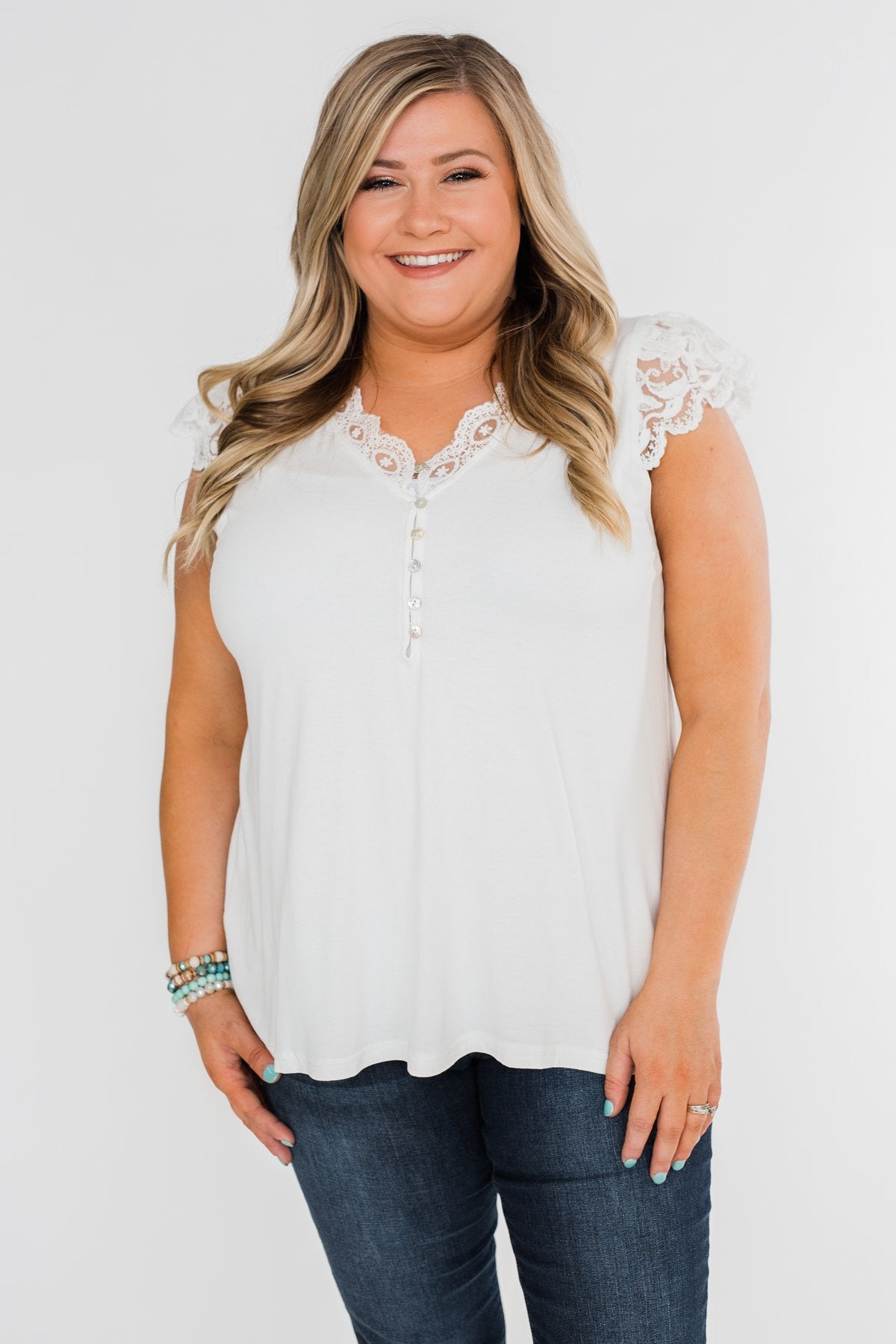 All I've Ever Needed Lace Top- Off White – The Pulse Boutique