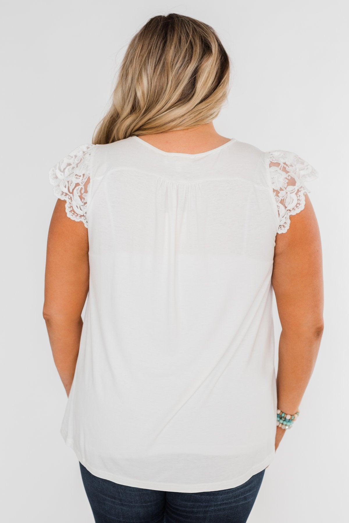 All I've Ever Needed Lace Top- Off White