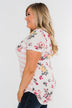 *2nds* Floral & Striped Pocket Top- Blush