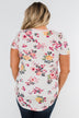 *2nds* Floral & Striped Pocket Top- Blush