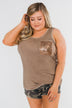 Take Me Back Sequin Pocket Top- Mocha