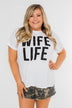 "Wife Life" Short Sleeve Top- White