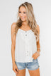 Ideal Situation Ruffle Tank Top- Ivory