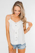 Ideal Situation Ruffle Tank Top- Ivory