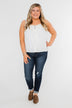 Ideal Situation Ruffle Tank Top- Ivory