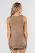 Take Me Back Sequin Pocket Top- Mocha