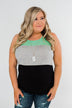 Start Today Color Block Tank Top- Mint
