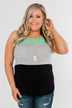 Start Today Color Block Tank Top- Mint