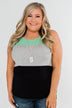 Start Today Color Block Tank Top- Mint