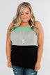 Start Today Color Block Tank Top- Mint