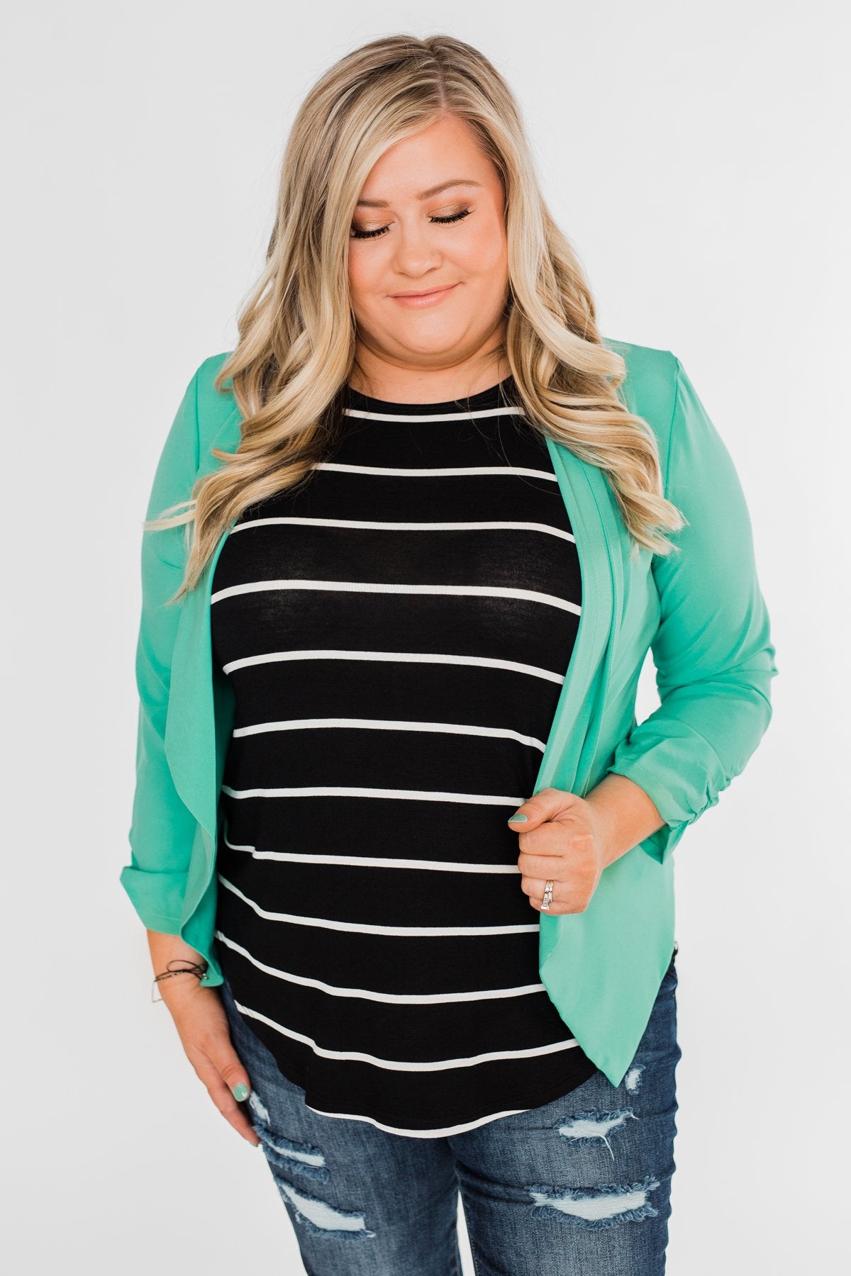Keep It Professional Blazer- Mint